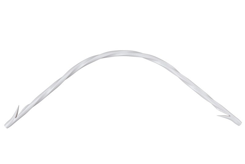 Picture of a white biodegradable biliary stent