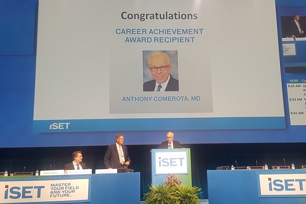 Anthony Comerota honoured with career achievement award at ISET