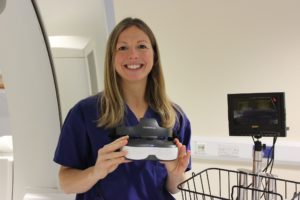 Clare Bent with iTV FPView 3D HD goggles